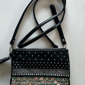 Black and Silver Studded Women's Bag